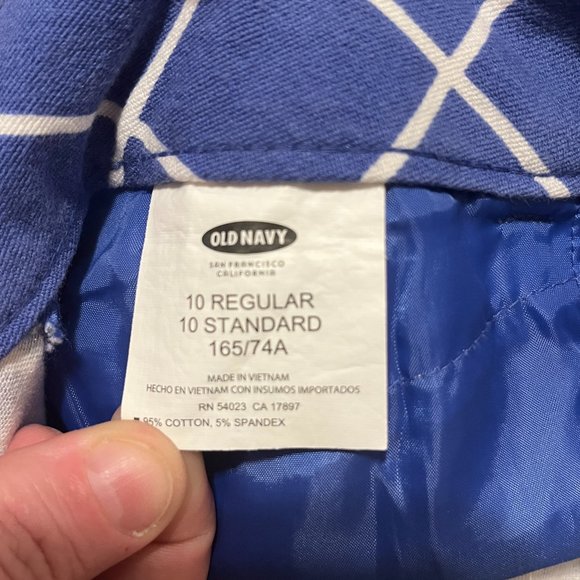 OLD NAVY | Women's Pixie Grid Jeans Blue White Size 10 - Picture 5 of 6
